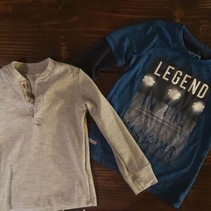 2 Long Sleeve Shirts. Size 4T.